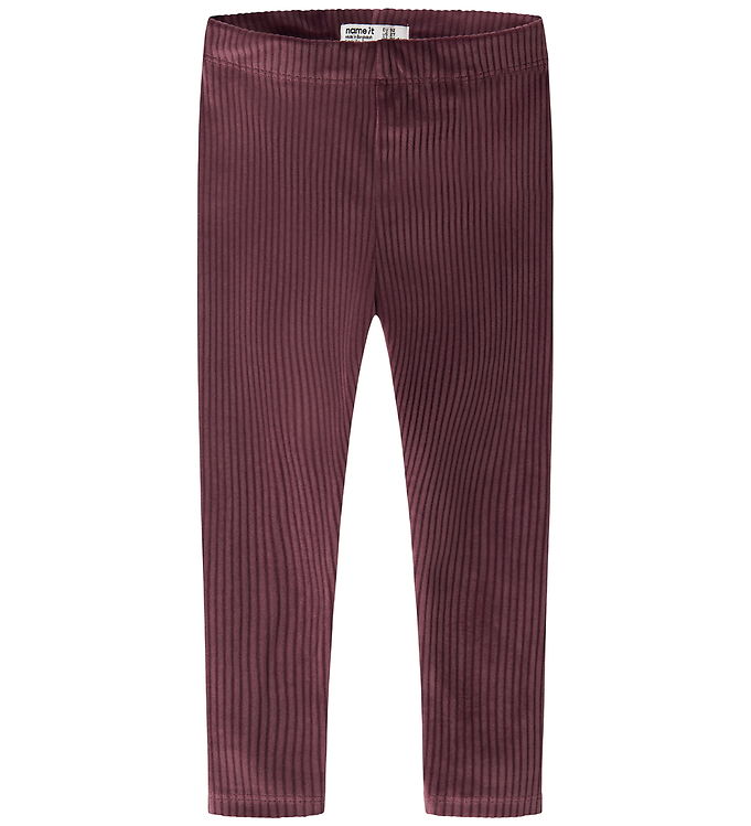 Name It Leggings - Fløjlsvelour - NmfVeloa - Catawba Grape