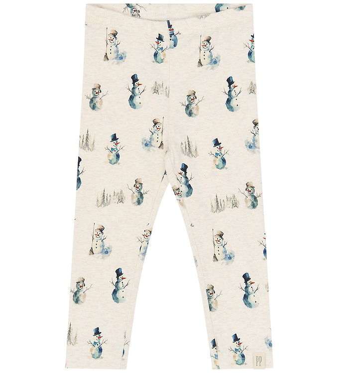 Petit Piao Leggings - PpBlizz - Eggnog Melange Snowman