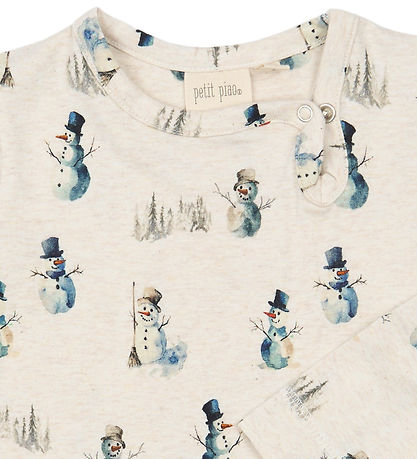 Petit Piao Body l/æ - PpBlizz - Eggnog Melange Snowman
