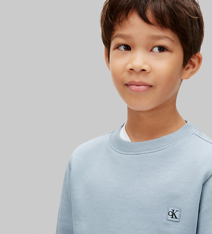 Calvin Klein Sweatshirt - Mini Badge - Blue Fog
