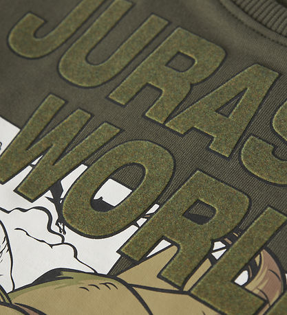 Name It Sweatshirt - NmmOsh - Jurassic - Olive Night