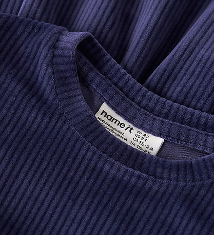 Name It Kjole - Fløjlsvelour - NmfVeloa - Evening Blue