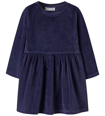 Name It Kjole - Fløjlsvelour - NmfVeloa - Evening Blue