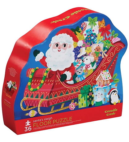 Crocodile Creek Puslespil - 36 Brikker - Santa's Sleigh