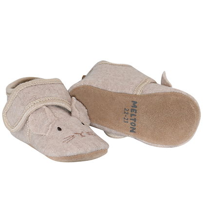 Melton Hjemmesko - Uld - Mouse - Oxford Tan