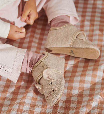 Melton Hjemmesko - Uld - Mouse - Oxford Tan