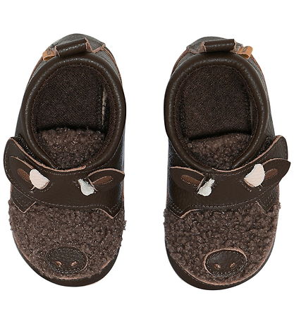 Melton Hjemmesko - Leather - Buffalo - Dark Brown