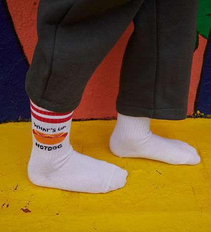 Melton Strømper - Hotdog - White