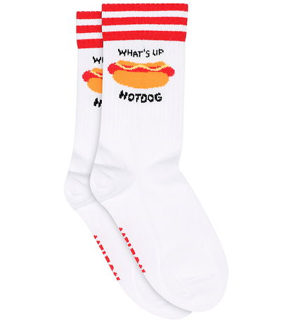 Melton Strømper - Hotdog - White