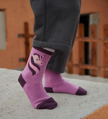 Melton Strømper - Unicorn - Blossom Grape