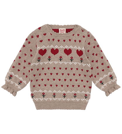 Hust and Claire Bluse - Strik - HCPusle - Biscuit