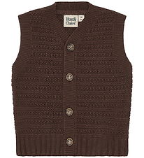 Hust and Claire Vest - HCPerry - Buttons - Brown Stone