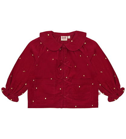 Hust and Claire Skjorte - HCRoselyn - Teaberry m. Guld Dots