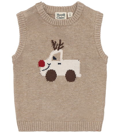 Hust and Claire Vest - Strik - HCPerry - Reindeer - Biscuit