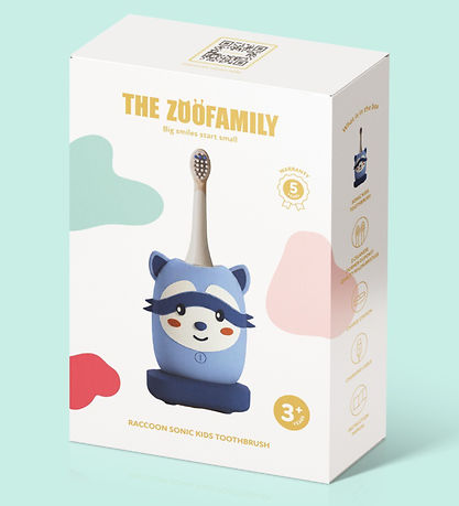 The Zoofamily Tandbørste - Racoon - Blue