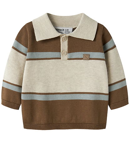 Name it Cardigan - Strik - NBMRAL - Sepia