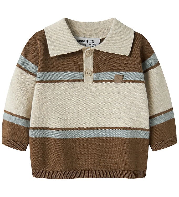 Name it Cardigan - Strik - NBMRAL - Sepia