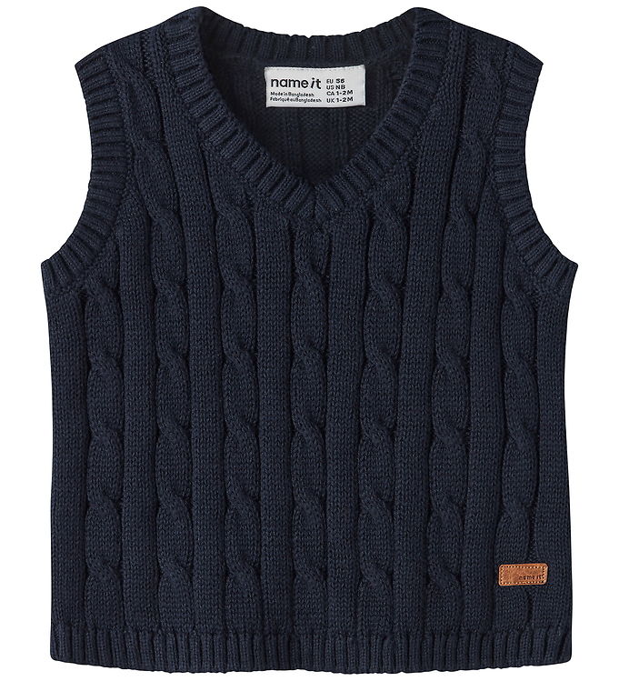 Name it Vest - Strik - NBMRAFFAT - Navy Blazer