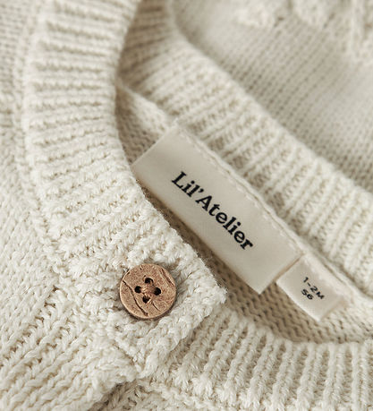 Lil Atelier Cardigan - Strik -  NBNRYLEE - Turtledove
