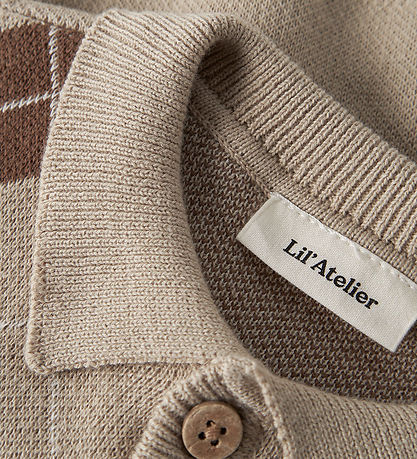 Lil Atelier Cardigan - Strik - NBMRONAN - White Pepper