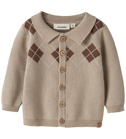 Lil Atelier Cardigan - Strik - NBMRONAN - White Pepper