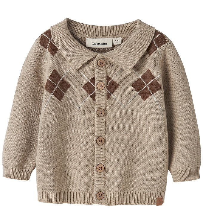 Lil Atelier Cardigan - Strik - NBMRONAN - White Pepper
