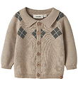Lil Atelier Cardigan - Strik - NBMRONAN - White Pepper/MULLED BA