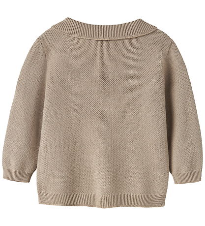 Lil Atelier Cardigan - Strik - NBMRONAN - White Pepper/MULLED BA