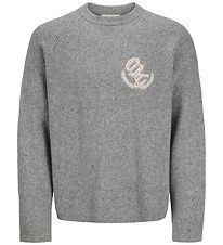 Jack & Jones Bluse - Strik - JorFrederiksberg - Light Grey Melan