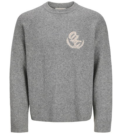Jack & Jones Bluse - Strik - JorFrederiksberg - Light Grey Melan
