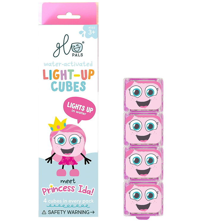 Glo Pals Sansekuber m. Lys - Princess Ida - 4 stk. - Rose