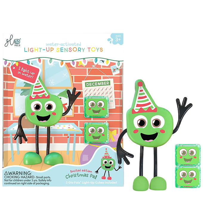 Glo Pals Figur/Sansekuber m. Lys - Jul - Green