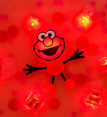 Glo Pals Figur/Sansekuber m. Lys - Elmo - Red