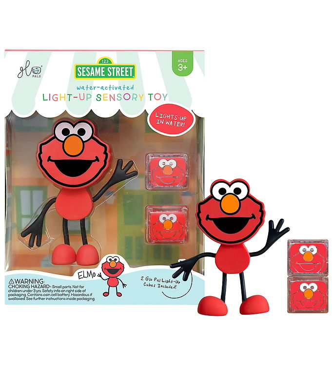 Glo Pals Figur/Sansekuber m. Lys - Elmo - Red