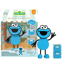 Glo Pals Figur/Sansekuber m. Lys - Cookie Monster - Blue