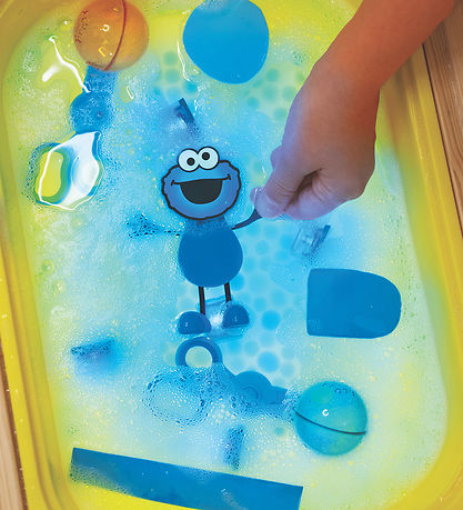 Glo Pals Figur/Sansekuber m. Lys - Cookie Monster - Blue