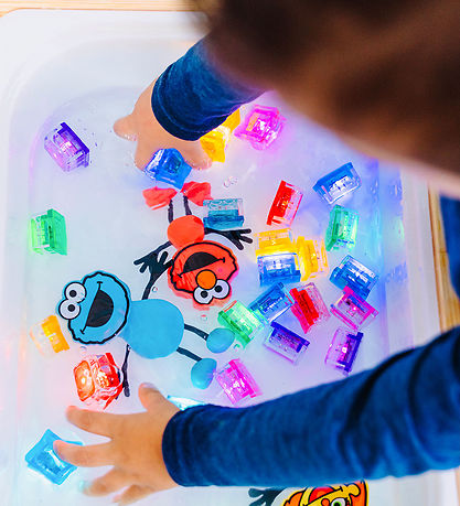 Glo Pals Figur/Sansekuber m. Lys - Cookie Monster - Blue