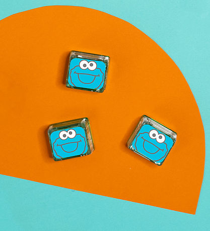 Glo Pals Sansekuber m. Lys - Cookie Monster - 4 stk. - Blue