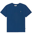 Les Deux T-shirt - Core Contrast - Navy Peony Blue