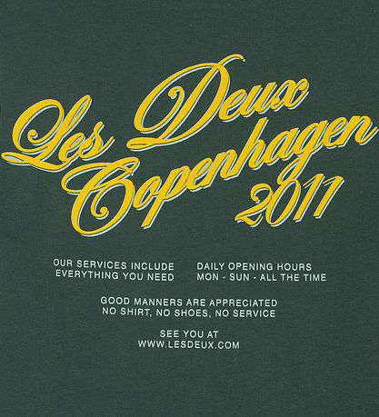 Les Deux T-shirt - Service  Darkest Sprunce Green