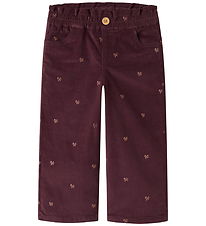 Name It Fløjlsbukser - NmfBella - Wide - Catawba Grape/Glitter B