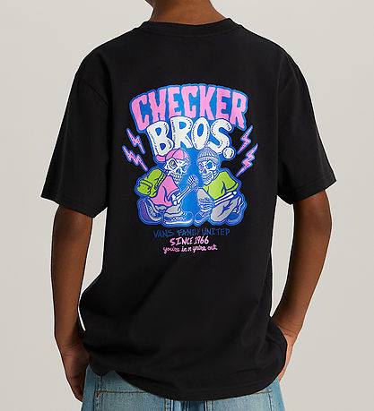 Vans T-shirt - Checker Bros - Sort