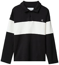 Calvin Klein Polobluse - Stripe - Pvh Black