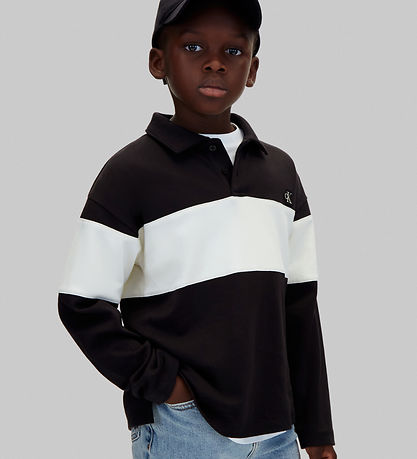 Calvin Klein Polobluse - Stripe - Pvh Black