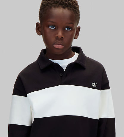 Calvin Klein Polobluse - Stripe - Pvh Black