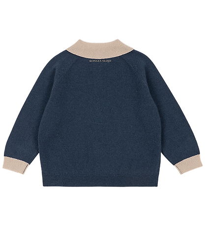 Konges Sløjd Polobluse  Uld - Dark Blue Stripe