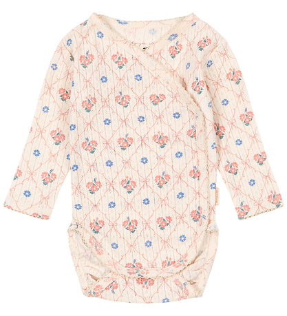 Konges Sløjd Slå-om Body l/æ - Minnie - Fleur Decor m. Hulmønste