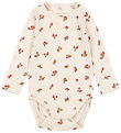 Konges Sløjd Body l/æ - Minnie - Rosa Rouge m. Hulmønster