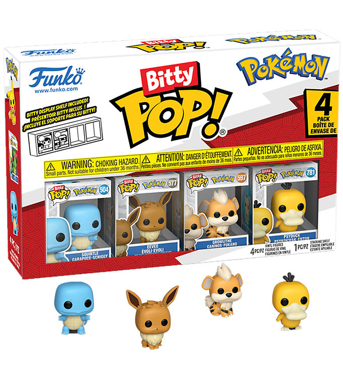 Funko Pop! - Bitty POP 4PK Pokemon Squirtle (81135) Merchandise - GEEKD.dk