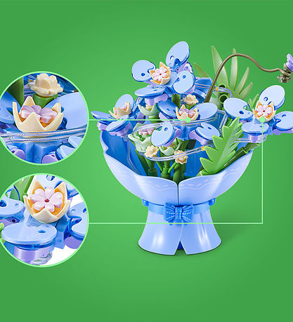 MAX Kugle m. Overraskelse - Premium LED Bouquets - Blue Bouquet